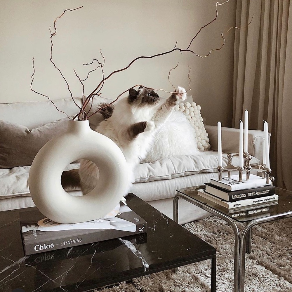 New in box H&M Large ceramic donut vase